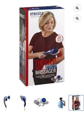 HoMedics Therapeutic Heated Back Vibration Massager, Soothing Hot and Cold Thera